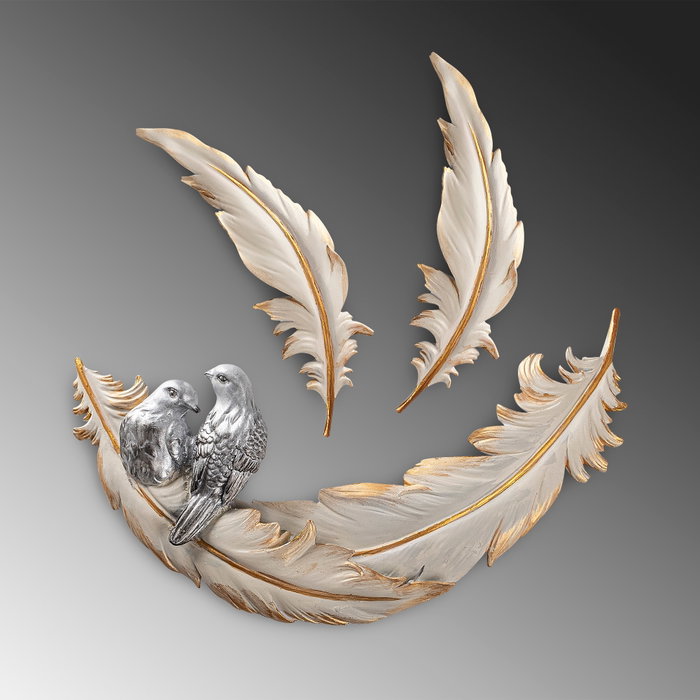 Aberto Design Love Birds - 2 Decoración de Pared Crema Aberto Design Love Birds - 2 Decoración de Pared Crema